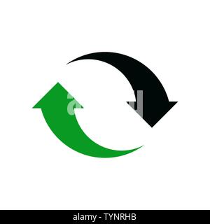 refresh icon, vector illustration Colourful arrow Stock Vector