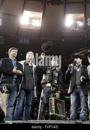 J.B. Mauney On Stage After Winning The PBR Bull Riding World Finals In ...