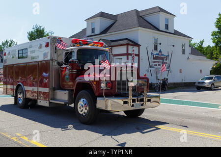 2018 Lincoln - Woodstock 4th of July parade in Lincoln, New Hampshire. Stock Photo