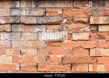 Empty old brick wall detail. Stock Photo