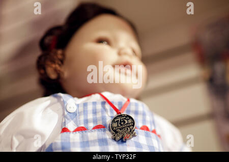 A 75th Anniversary Wizard of Oz Dorothy doll by Adora is on display