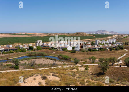 Peraleja Golf course and properties in Sucina, Murcia, Spain, Europe. Complex set around a golf course which has closed and fallen into disrepair