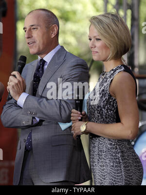 Dylan Dreyer on stage for NBC Today Show Concert Series with Reneé Rapp