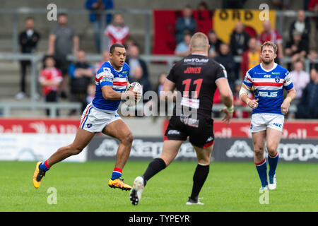 16th June 2019 ,  AJ Bell Stadium, Salford, England;  Betfred Super League, Round 18, Salford Red Devils vs Wakefield Trintiny ; Reece Lyne of Wakefield Trinity  Credit: Richard Long/News Images Stock Photo