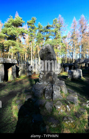 The Druids Temple folly near the village of Ilton, Masham town, North Yorkshire county, England Stock Photo