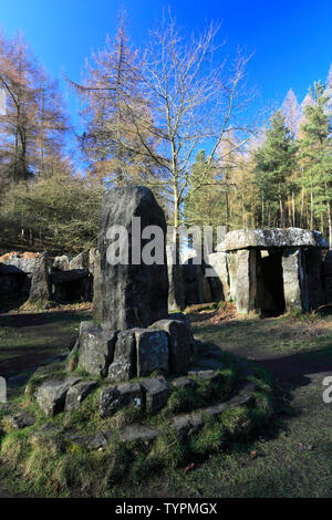 The Druids Temple folly near the village of Ilton, Masham town, North Yorkshire county, England Stock Photo