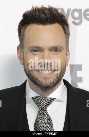 Joel McHale arrives on the red carpet at the 2015 NBCUniversal Cable Entertainment Group Upfront at the Jacob K. Javits Convention Center in New York City on May 14, 2015.    Photo by John Angelillo/UPI Stock Photo