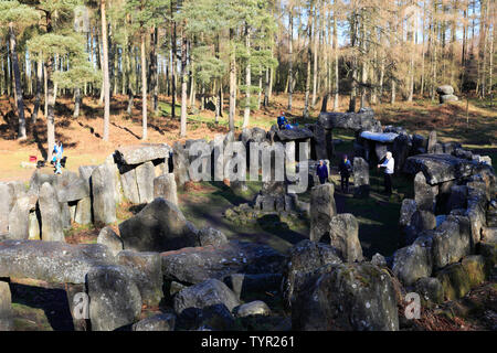 The Druids Temple folly near the village of Ilton, Masham town, North Yorkshire county, England Stock Photo