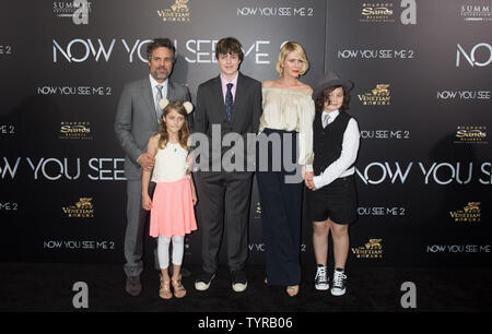 Mark Ruffalo with wife Sunrise Coigney, and family arrive at the 'Now You See Me 2' world premiere, Monday, June 6, 2016 in New York City.   Photo by Bryan R. Smith/UPI Stock Photo