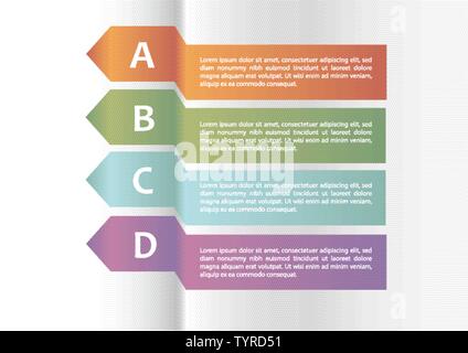Vector colorful 3d info graphics in pastel colors. Stock Vector