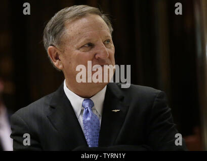 Stuart Witt stands near the elevators when he arrives at Trump Tower on January 11, 2017 in New York City. U.S. President Elect Donald Trump is still holding meetings upstairs at Trump Tower as he continues to fill in key positions in his new administration.      Photo by John Angelillo/UPI Stock Photo