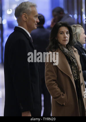 Attorney Sheri Dillon stands near the elevators at Trump Tower on January 11, 2017 in New York City. U.S. President Elect Donald Trump is still holding meetings upstairs at Trump Tower as he continues to fill in key positions in his new administration.      Photo by John Angelillo/UPI Stock Photo