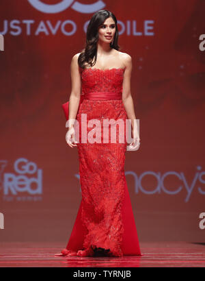 Diane Guerrero walks on the runway at The American Heart Association's Go Red For Women Red Dress Collection 2017 fashion show presented by Macy's on February 9, 2017 in New York City.       Photo by John AngelilloUPI Stock Photo