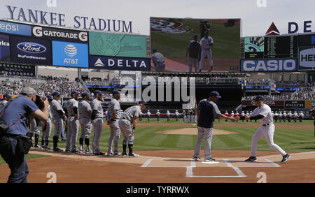 Behind home plate at the new Yankee Stadium during Opening Week, April 2009  Stock Photo - Alamy