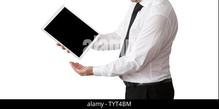 Buisnessman with Tablet Stock Photo