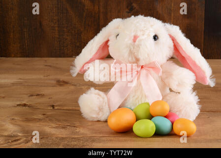 easter bunny with eggs Stock Photo