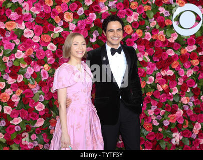 Zac Posen and Tavi Gevinson arrive on the red carpet at the 72nd Annual Tony Awards at Radio City Music Hall on June 10, 2018 in New York City.    Photo by Serena Xu-Ning/UPI Stock Photo