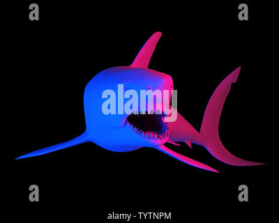3d rendered abstract rendering of a shark Stock Photo