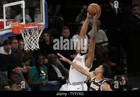 New York Knicks DeAndre Jordan tries to dunk the basketball over Los ...