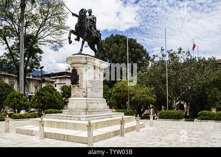 May 10, 2012 - MéRida, Venezuela - A view of the Equestrian statue of Simon Bolivar at Bolivar Square (Plaza Bolivar) in Merida. Credit: Ricardo Ribas/SOPA Images/ZUMA Wire/Alamy Live News Stock Photo