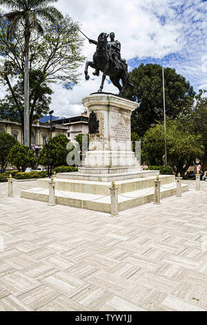 May 10, 2012 - MéRida, Venezuela - A view of the Equestrian statue of Simon Bolivar at Bolivar Square (Plaza Bolivar) in Merida. Credit: Ricardo Ribas/SOPA Images/ZUMA Wire/Alamy Live News Stock Photo