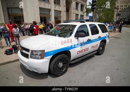 Chicago Police Department Chevrolet Tahoe SUV patrol vehicle Chicago IL USA Stock Photo