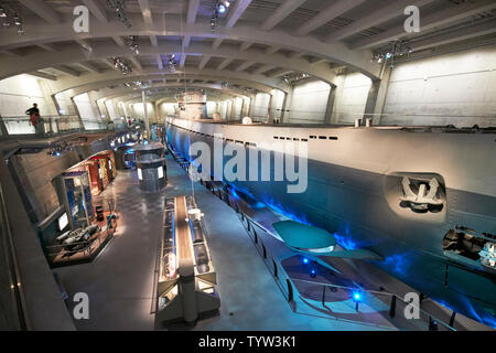 U-505 german uboat submarine exhibit in the museum of science and industry Chicago IL USA Stock Photo
