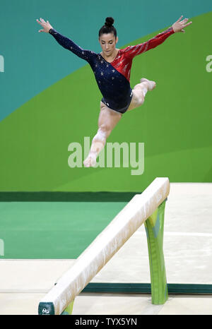American gymnast Aly Raisman performs her routine in the Floor Exercise ...
