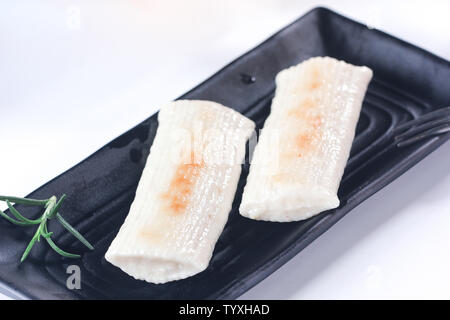 Fish rafts sandwich fish rafts fish meat color fish rafts surimi frozen fish balls food hot pot ingredients spicy hot food close-up Stock Photo