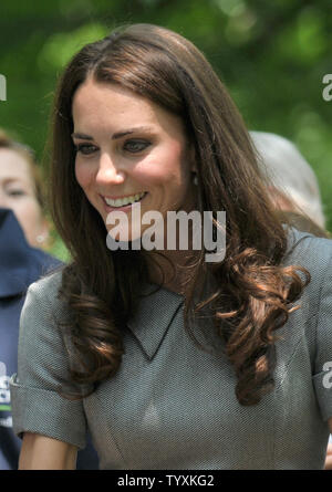 Duchess of Cambridge Catherine attends a tree-planting ceremony at Rideau Hall in Ottawa, Canada on July 2, 2011. She and her husband Prince William are on a nine-day tour of Canada, their first official overseas assignment together. UPI/Christine Chew Stock Photo