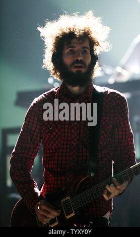 Guitarist Brad Delson of the band Linkin Park performs in concert at Bercy in Paris on May 30, 2007.   (UPI Photo/David Silpa) Stock Photo