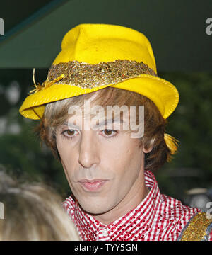 Actor Sacha Baron Cohen arrives in character at the French premiere of his film 'Bruno' in Paris on June 15, 2009.   (UPI Photo/David Silpa) Stock Photo