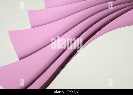 Three-dimensional rendering, pink flow background Stock Photo