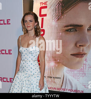 Emma Watson attends the French premiere of the film 'The Circle' in Paris on June 21, 2017.   Photo by David Silpa/UPI. Stock Photo