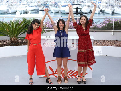 Lina Caicedo (L), Raquel Alvarez (C) and Fiammetta Luino arrive at a photocall for the film 'Diego Maradona' during the 72nd annual Cannes International Film Festival in Cannes, France on May 20, 2019.  Photo by David Silpa/UPI Stock Photo