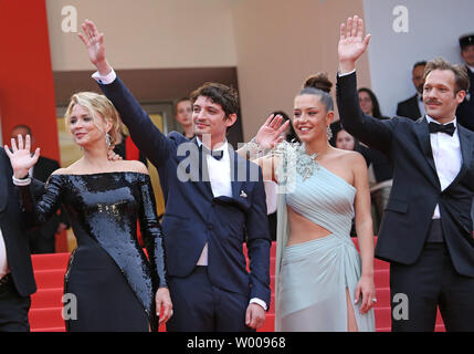 (From L to R) Virginie Efira, Niels Schneider, Adele Exarchopoulos and Paul Hamy arrive on the red carpet before the screening of the film 'Sybil' at the 72nd annual Cannes International Film Festival in Cannes, France on May 24, 2019.  Photo by David Silpa/UPI Stock Photo