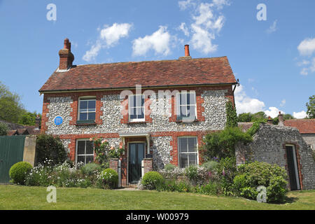 The house at East Dean where Sir Arthur Conan Doyle's fictional detective 'Sherlock Holmes' spent his retirement; on the South Downs, near Eastbourne Stock Photo