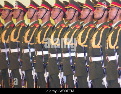 The Guard of Honor of the Chinese People's Liberation Army (PLA) take ...