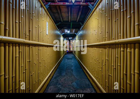 Kyoto famous pontocho alley way during night Stock Photo