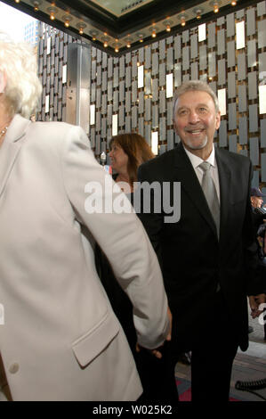 Chilly Billy Cardille who played the newscaster in the orginal 'Night of the Living Dead' enters the Byham Theater for the Pittsburgh Premiere of George Romero's ' Land of the Dead' on June 22, 2005.  (UPI Photo/Archie Carpenter) Stock Photo