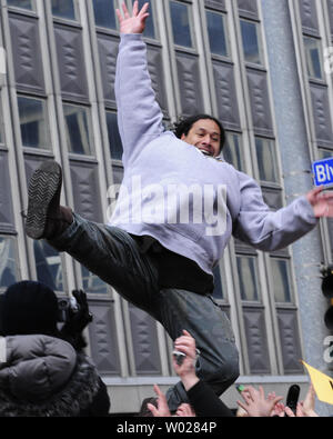 Pittsburgh Steelers football star Troy Polamalu attends his wax figure  unveiling at Madame Tussauds in New York City New York Stock Photo - Alamy