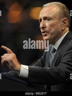 U.S. Senator Arlen Specter, D-PA addresses the AFL-CIO  National Convention in Pittsburgh, Pennsylvania on September 15, 2009.     UPI/Archie Carpenter Stock Photo