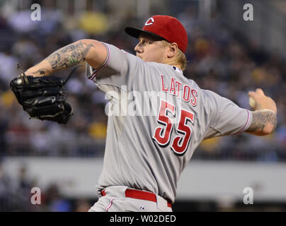 Cincinnati Reds Pitcher Mat Latos Stretches During Spring Training ...