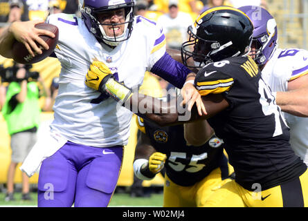 Pittsburgh Steelers inside linebacker Vince Williams (98) plays against the  Cleveland Browns during the second half of an NFL football game, Sunday,  Sept. 10, 2017, in Cleveland. (AP Photo/Ron Schwane Stock Photo - Alamy