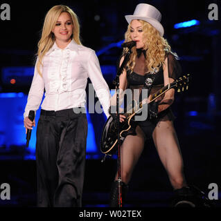 Britney Spears performing on stage in the year 2008