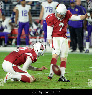 Arizona Cardinals kicker Chandler Catanzaro (7) during an NFL football game  against the New England Patriots, Sunday, Sept. 11, 2016, in Glendale,  Ariz. (AP Photo/Rick Scuteri Stock Photo - Alamy