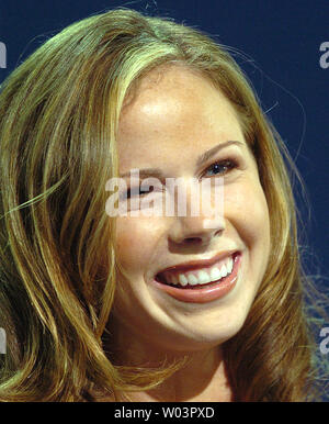 Barbara Bush addresses the delegations during the third session of the Republican National Convention, at Madison Square Garden in New York, on Aug. 31, 2004.    (UPI Photo/Greg Whitesell) Stock Photo