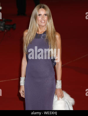 Tiziana Rocca arrives on the red carpet for the opening of the Rome International Film Festival in Rome on October 22, 2008.   (UPI Photo/David Silpa) Stock Photo