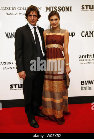 Adriano Giannini (L) and Margherita Missoni arrive on the red carpet at ...