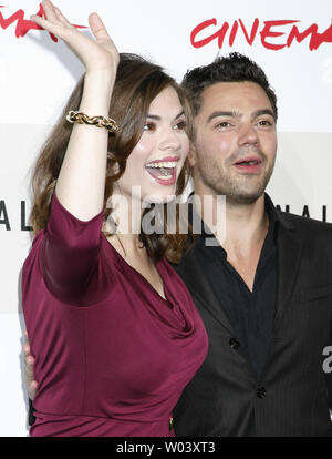 Actress Hayley Atwell and actor Dominic Cooper arrive at a photocall for the film 'The Duchess' during the Rome International Film Festival in Rome on October 25, 2008.   (UPI Photo/David Silpa) Stock Photo